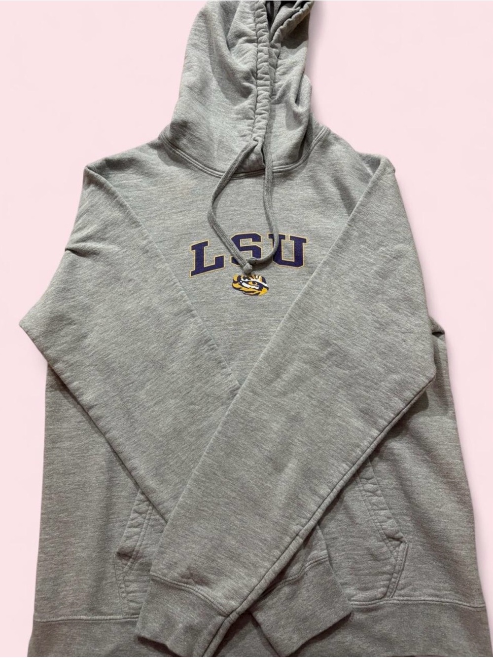 LSU Gray Pullover Hoodie Sweatshirt
